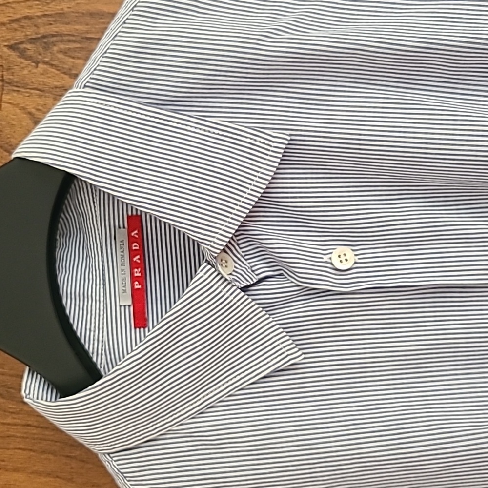Prada mens collar shirt 43 medium large